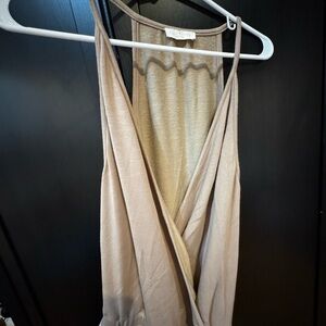 Ramy Brook Tan jumpsuit with glitter